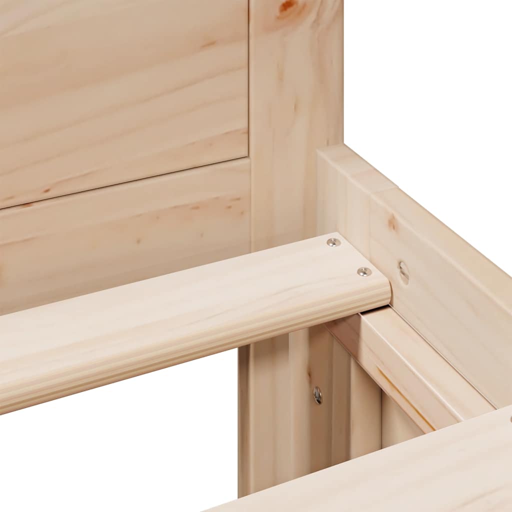 Cadre de lit sans matelas avec tête de lit 135x190 cm bois pin - XIOS
