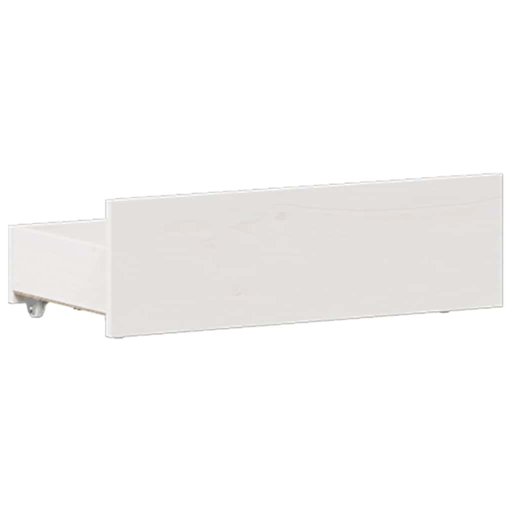 Cadre de lit sans matelas avec tête de lit blanc 135x190 cm pin - XIOS