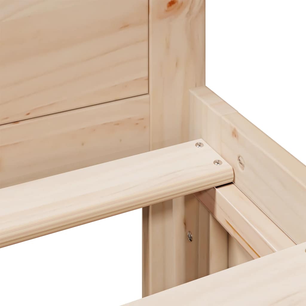 Cadre de lit sans matelas avec tête de lit 120x190 cm bois pin - XIOS