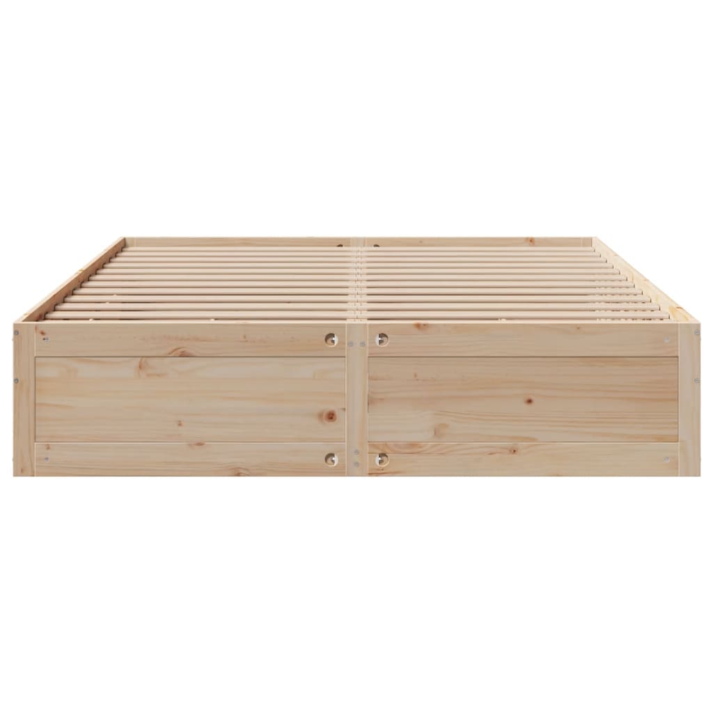 Cadre de lit sans matelas avec tiroirs 200x200 cm bois de pin - XIOS