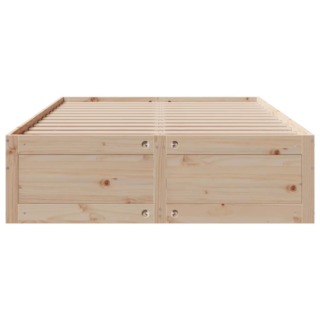 Cadre de lit sans matelas avec tiroirs 150x200 cm bois de pin - XIOS