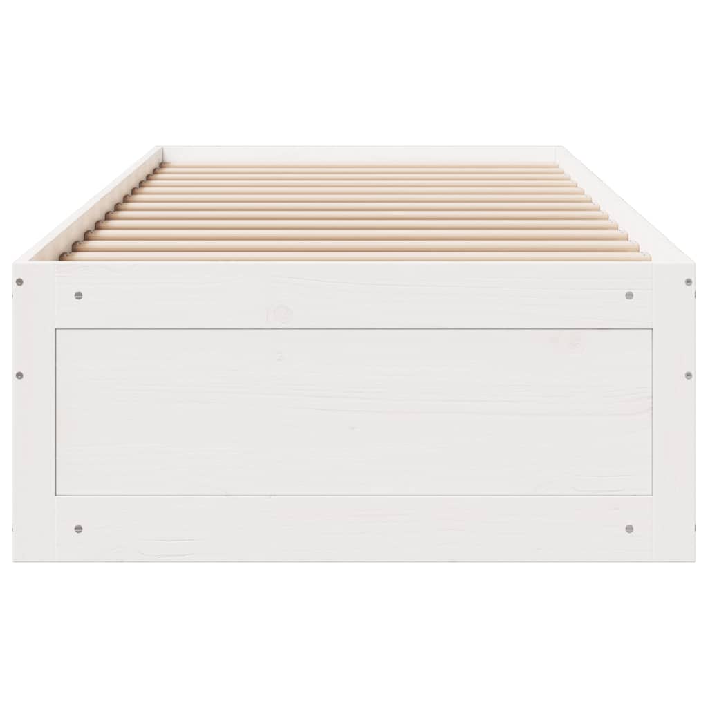 Cadre de lit sans matelas avec tiroirs 90x200 cm bois de pin - XIOS