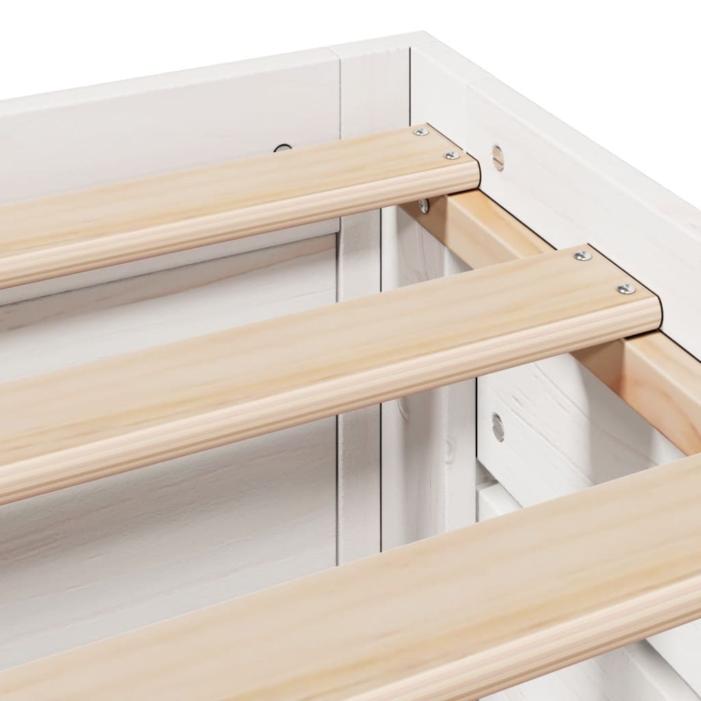 Cadre de lit sans matelas avec tiroirs 90x200 cm bois de pin - XIOS