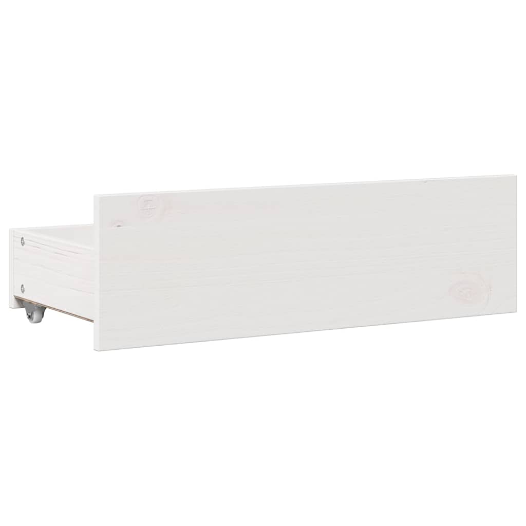 Cadre de lit sans matelas avec tiroirs 140x190 cm bois de pin - XIOS
