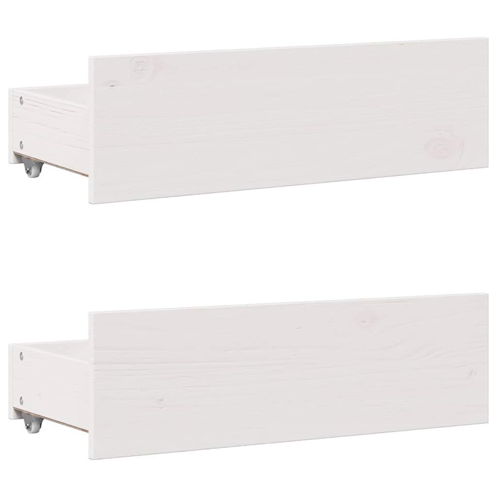 Cadre de lit sans matelas avec tiroirs 140x190 cm bois de pin - XIOS