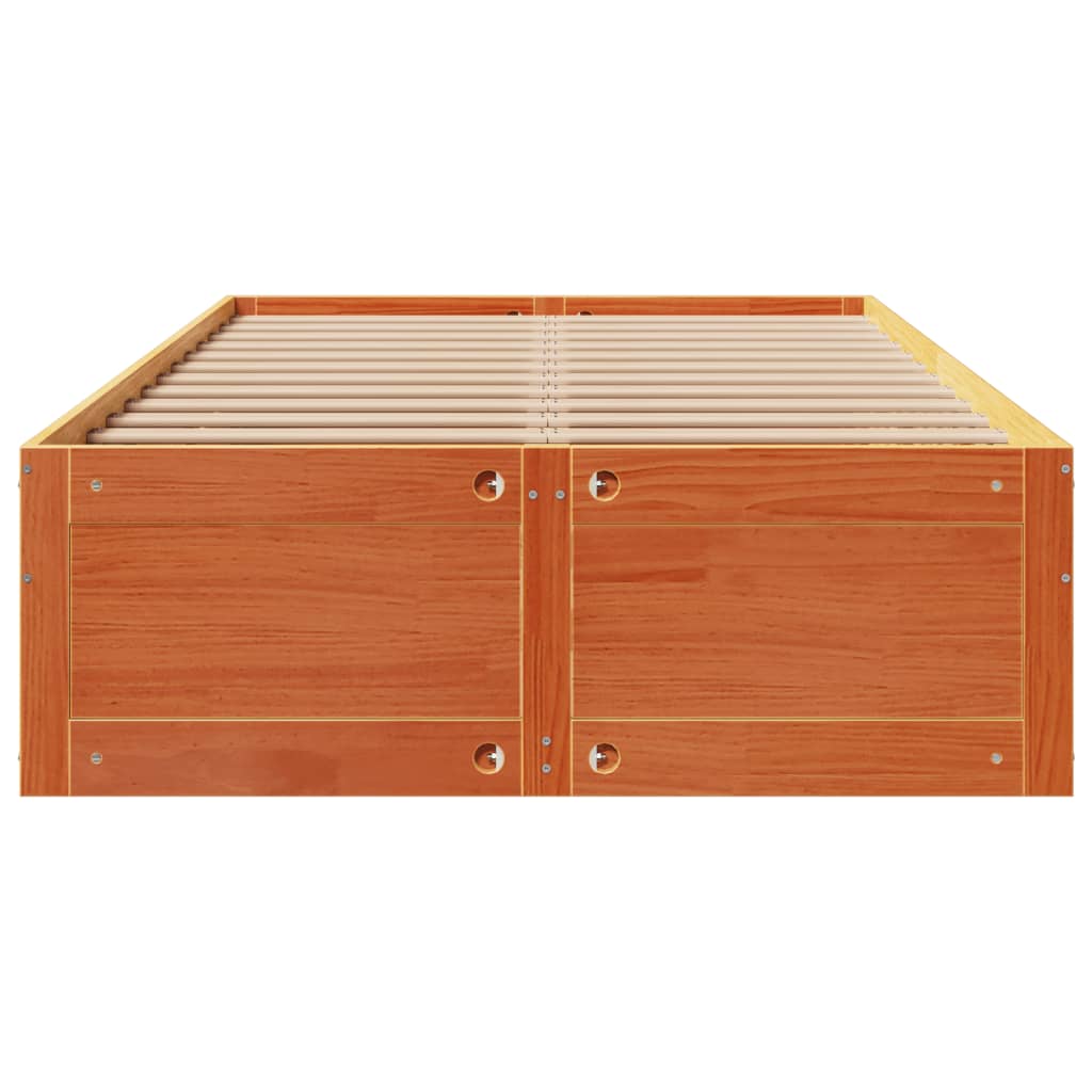Cadre de lit sans matelas avec tiroirs 135x190 cm bois de pin - XIOS