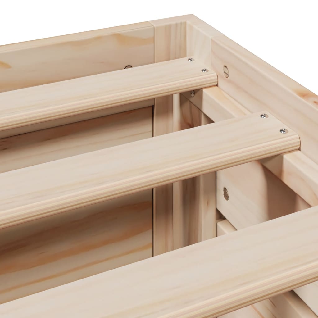 Cadre de lit sans matelas avec tiroirs 75x190 cm bois de pin - XIOS