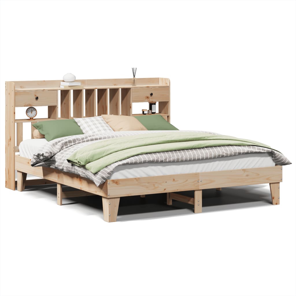 Cadre de lit sans matelas 180x200 cm bois massif de pin - XIOS