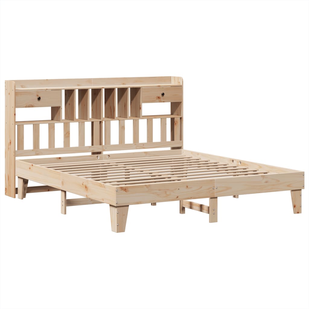 Cadre de lit sans matelas 180x200 cm bois massif de pin - XIOS