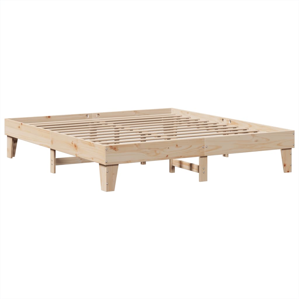 Cadre de lit sans matelas 180x200 cm bois massif de pin - XIOS
