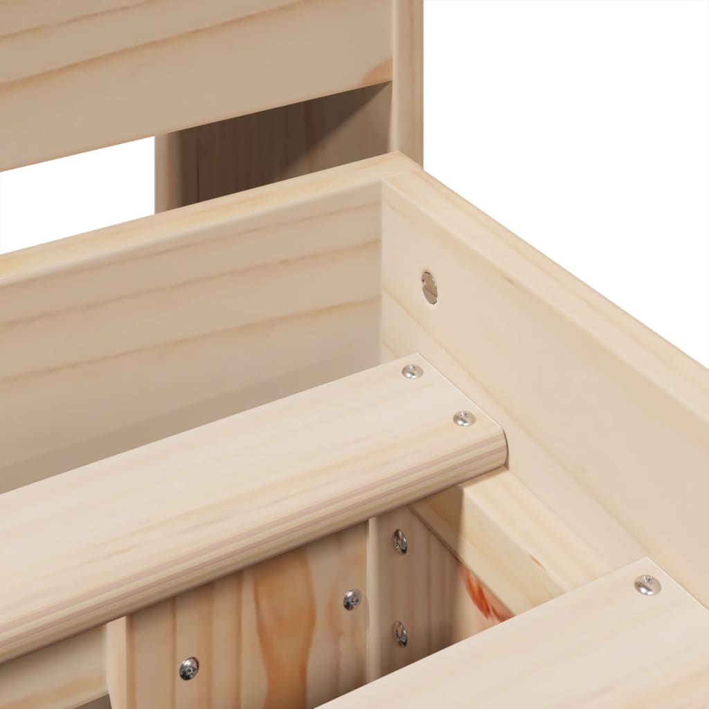 Cadre de lit sans matelas 180x200 cm bois massif de pin - XIOS