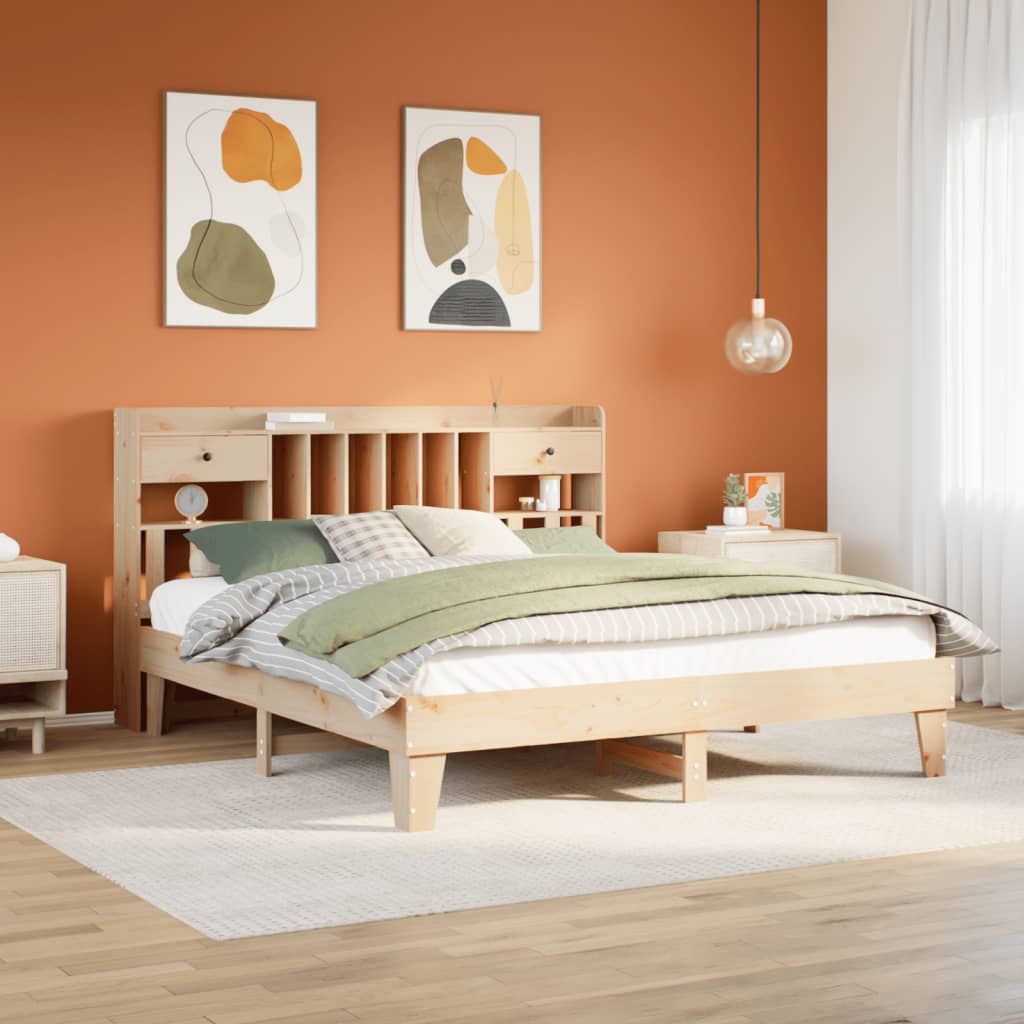 Cadre de lit sans matelas 180x200 cm bois massif de pin - XIOS