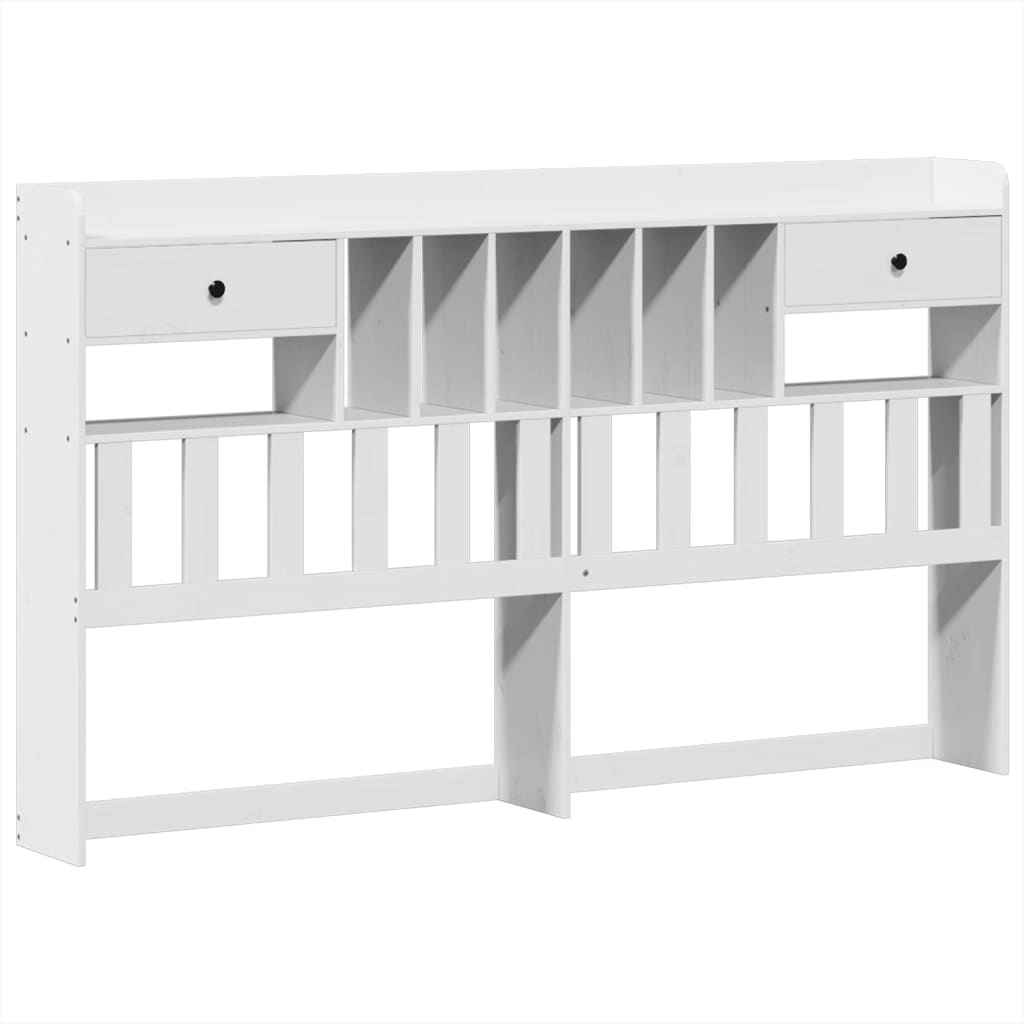 Cadre de lit sans matelas blanc 180x200 cm bois massif de pin - XIOS