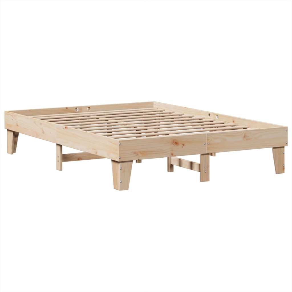 Cadre de lit sans matelas 160x200 cm bois massif de pin - XIOS