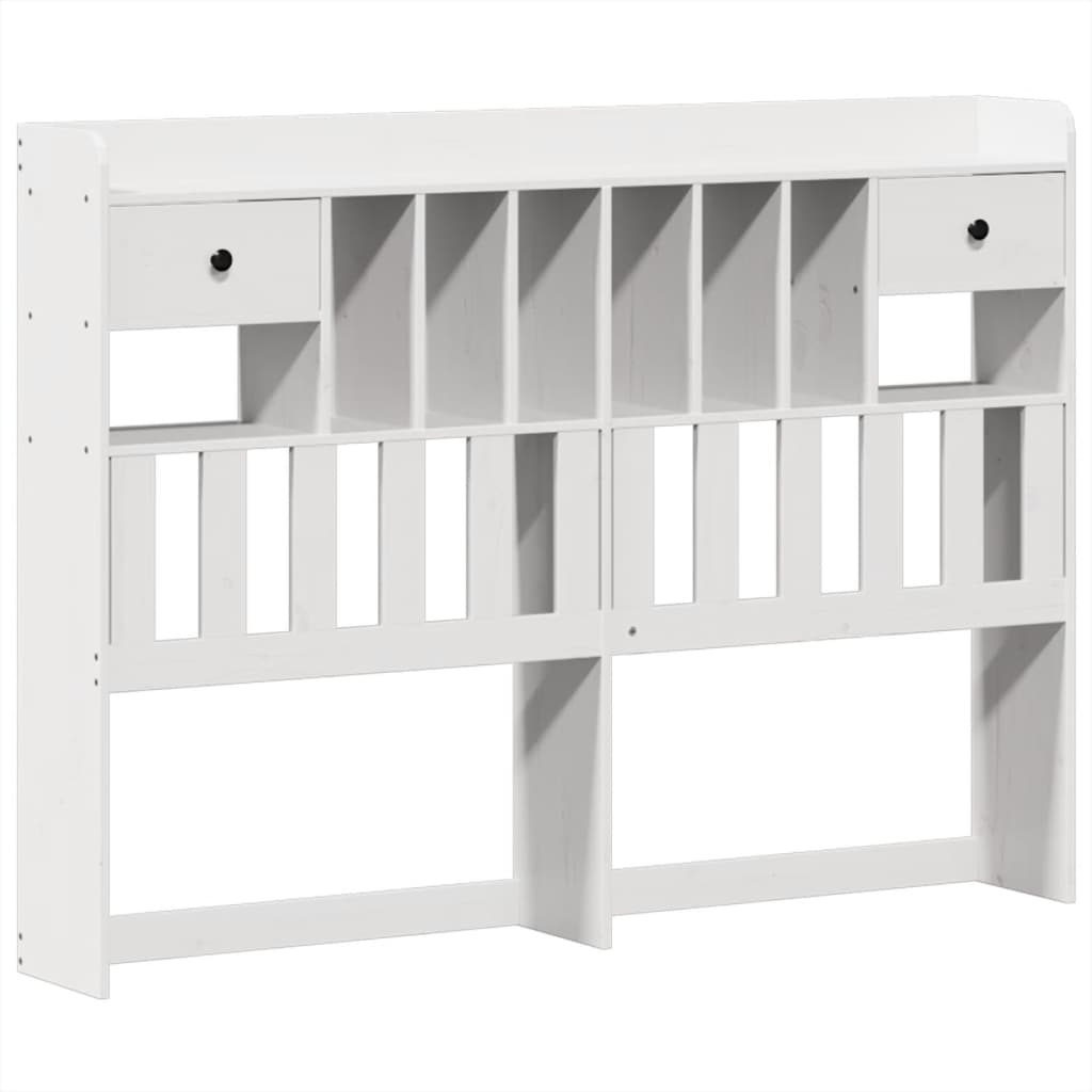 Cadre de lit sans matelas blanc 150x200 cm bois de pin massif - XIOS
