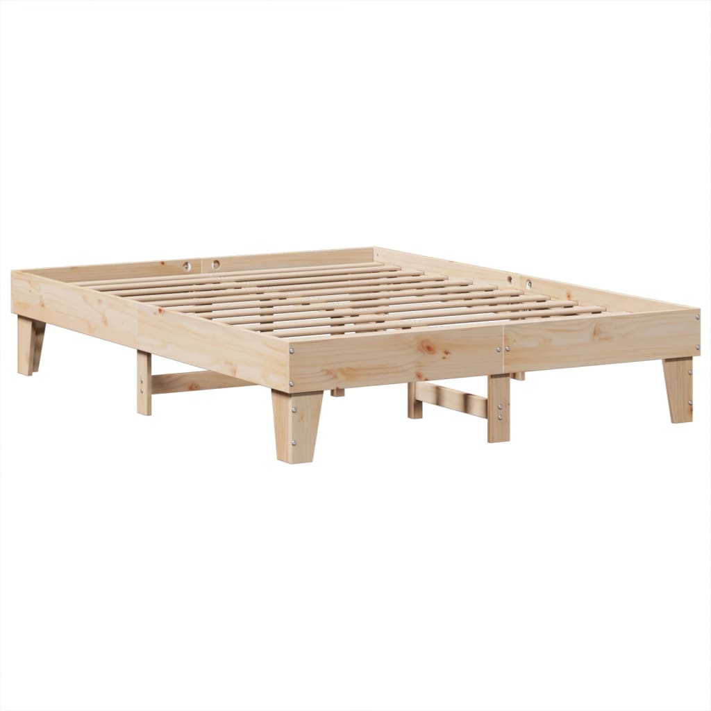 Cadre de lit sans matelas 140x200 cm bois massif de pin - XIOS