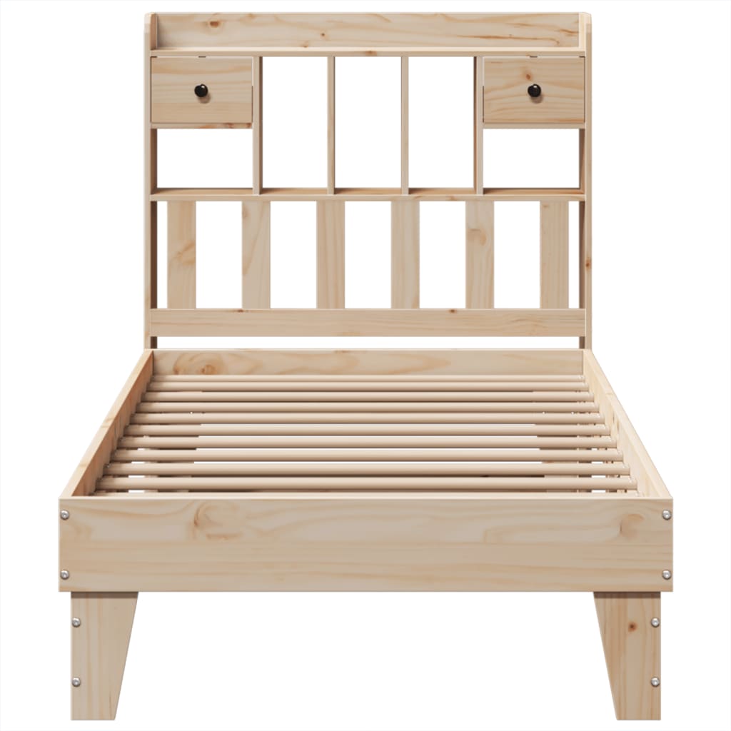 Cadre de lit sans matelas 90x200 cm bois de pin massif - XIOS