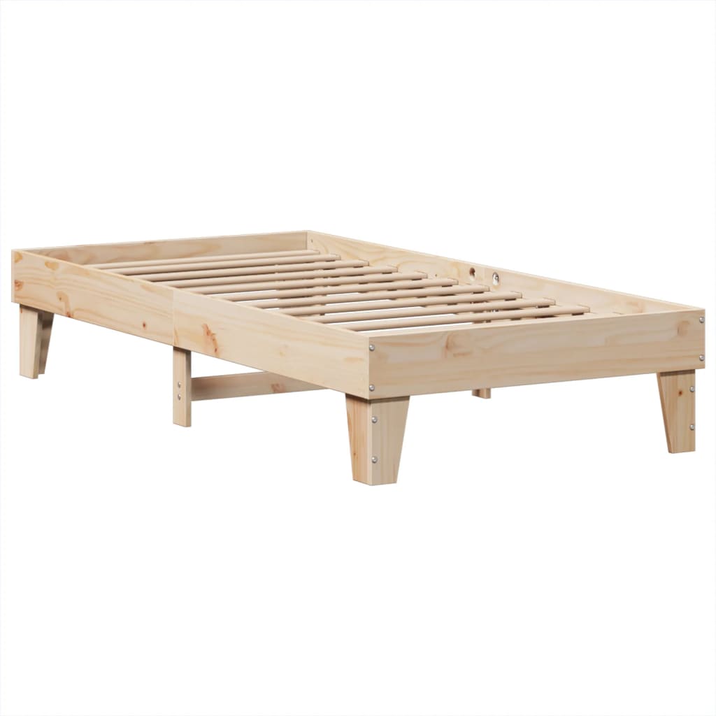 Cadre de lit sans matelas 90x200 cm bois de pin massif - XIOS