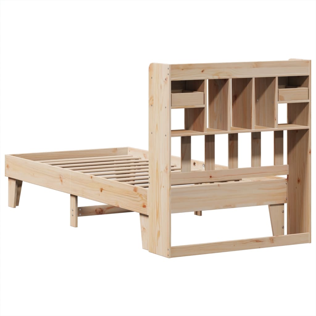 Cadre de lit sans matelas 90x200 cm bois de pin massif - XIOS