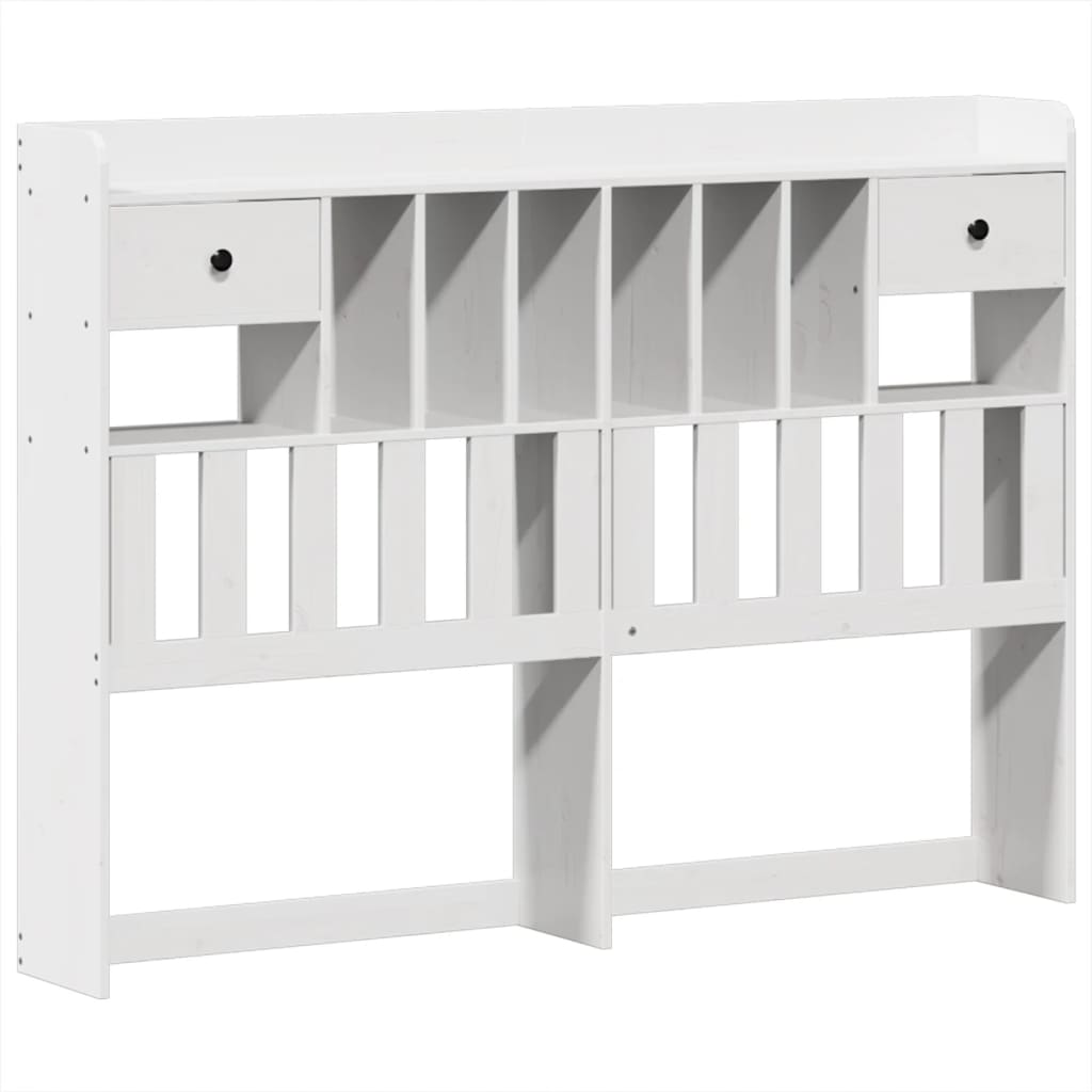 Cadre de lit sans matelas blanc 140x190 cm bois de pin massif - XIOS