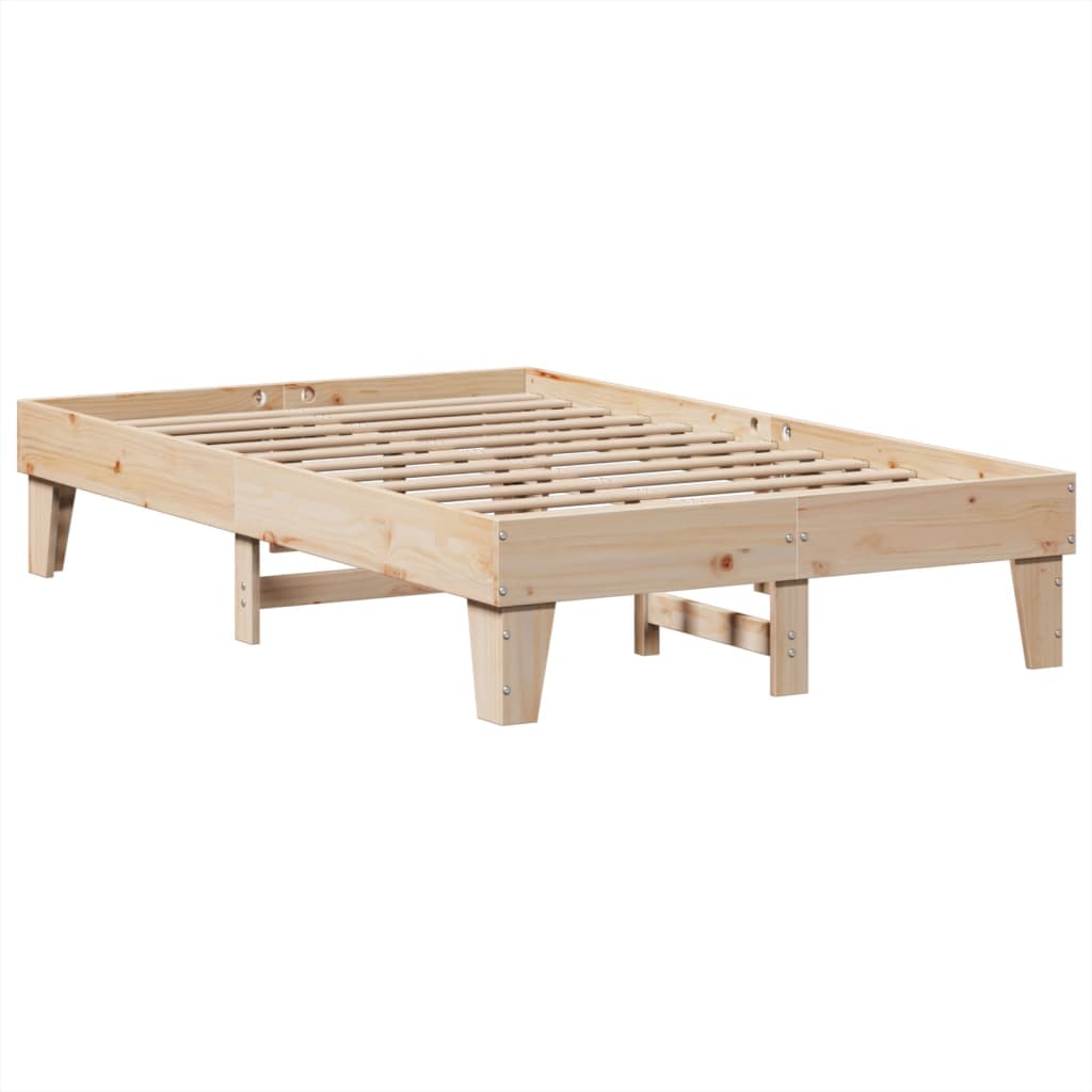 Cadre de lit sans matelas 135x190 cm bois de pin massif - XIOS