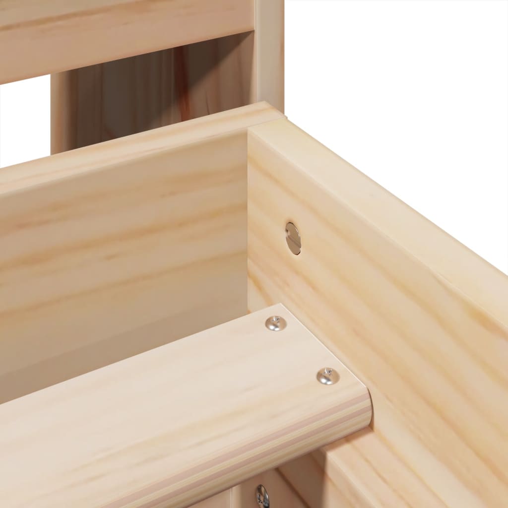 Cadre de lit sans matelas 135x190 cm bois de pin massif - XIOS