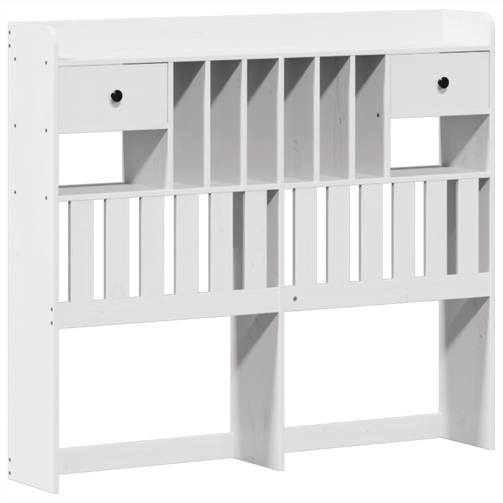 Cadre de lit sans matelas blanc 135x190 cm bois de pin massif - XIOS