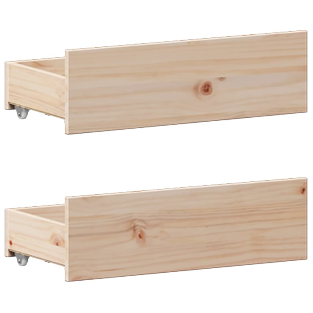 Lit bibliothèque sans matelas 180x200 cm bois massif de pin - XIOS