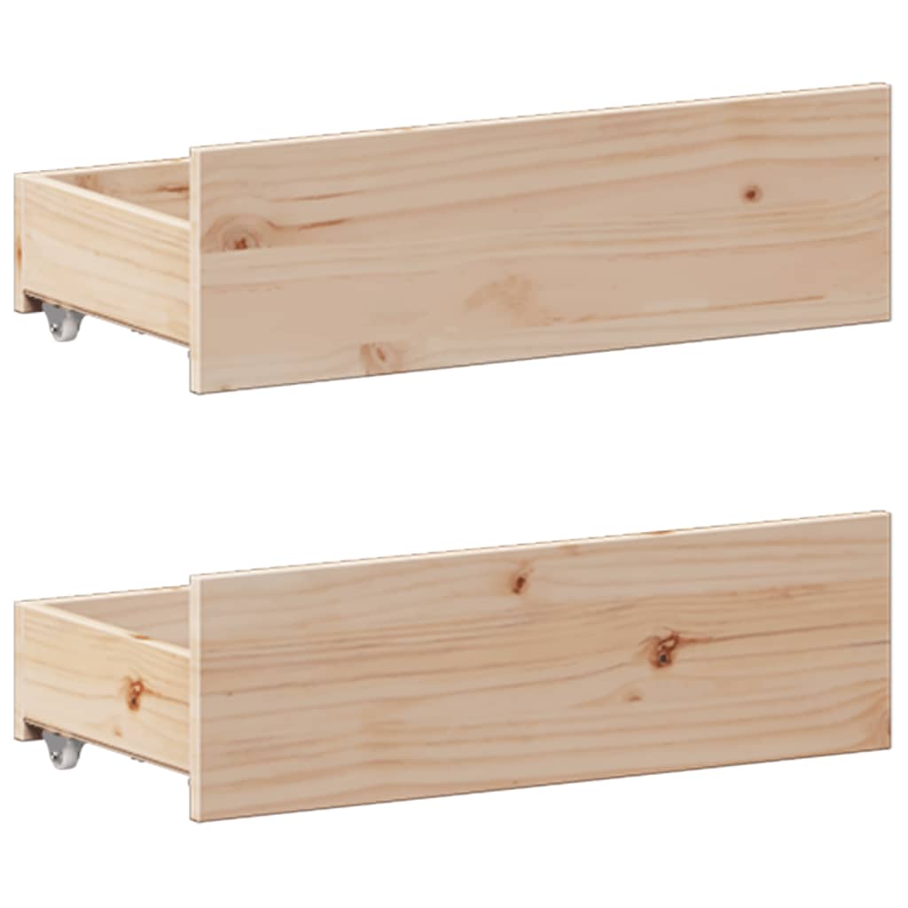 Lit bibliothèque sans matelas 150x200 cm bois massif de pin - XIOS