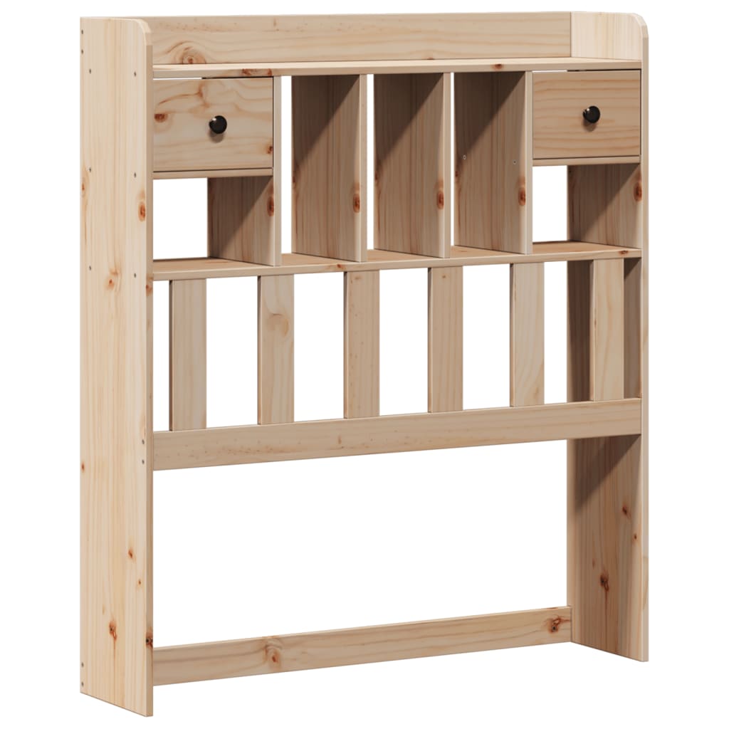 Lit bibliothèque sans matelas 100x200 cm bois massif de pin - XIOS