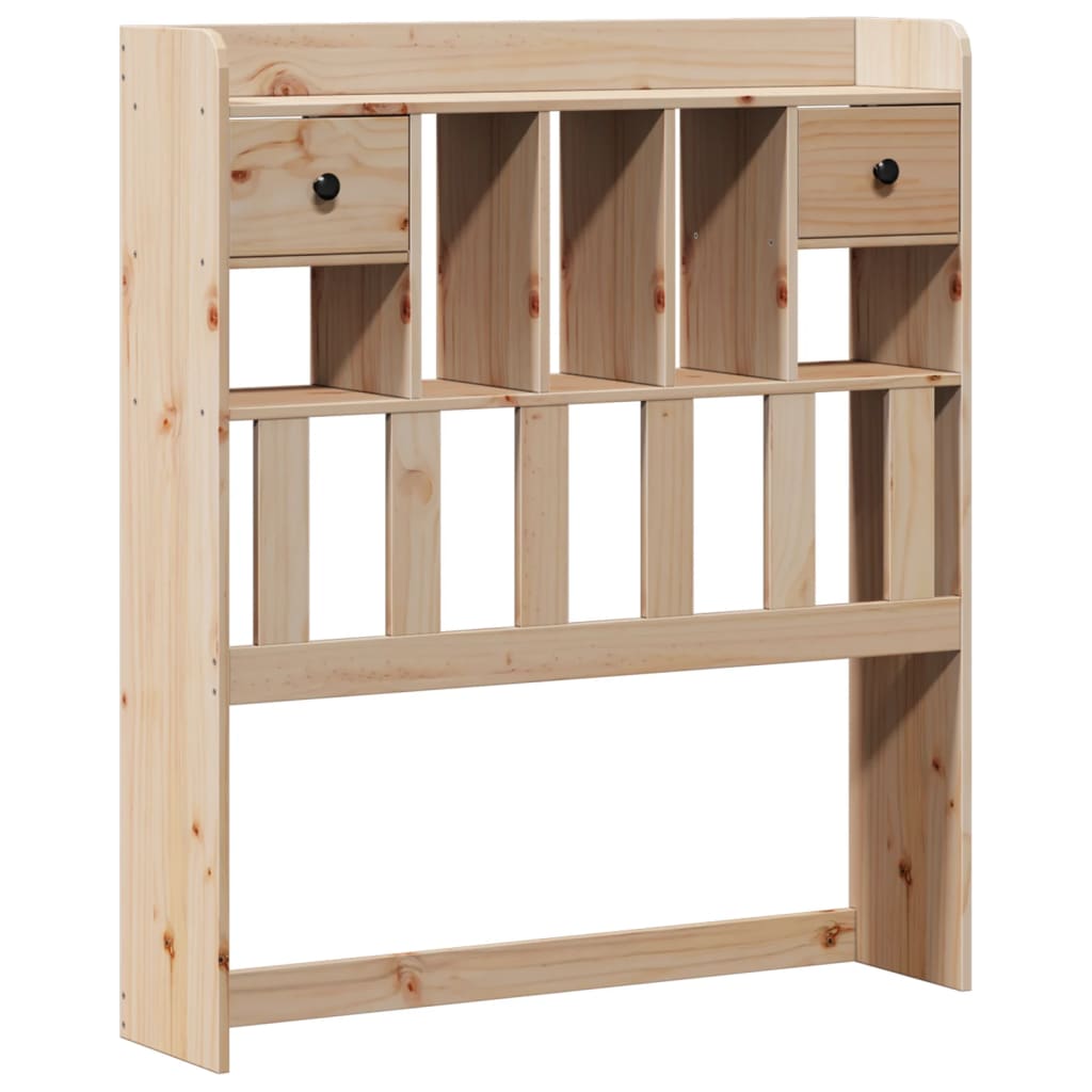 Lit bibliothèque sans matelas 90x200 cm bois de pin massif - XIOS