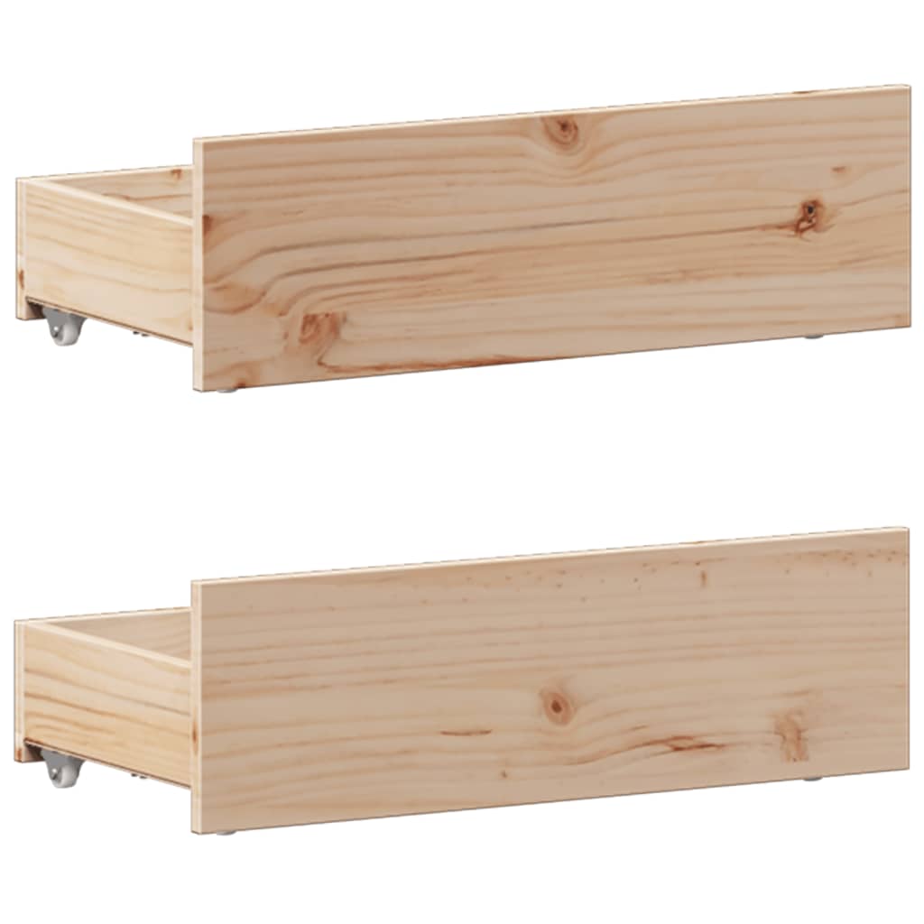 Lit bibliothèque sans matelas 90x200 cm bois de pin massif - XIOS