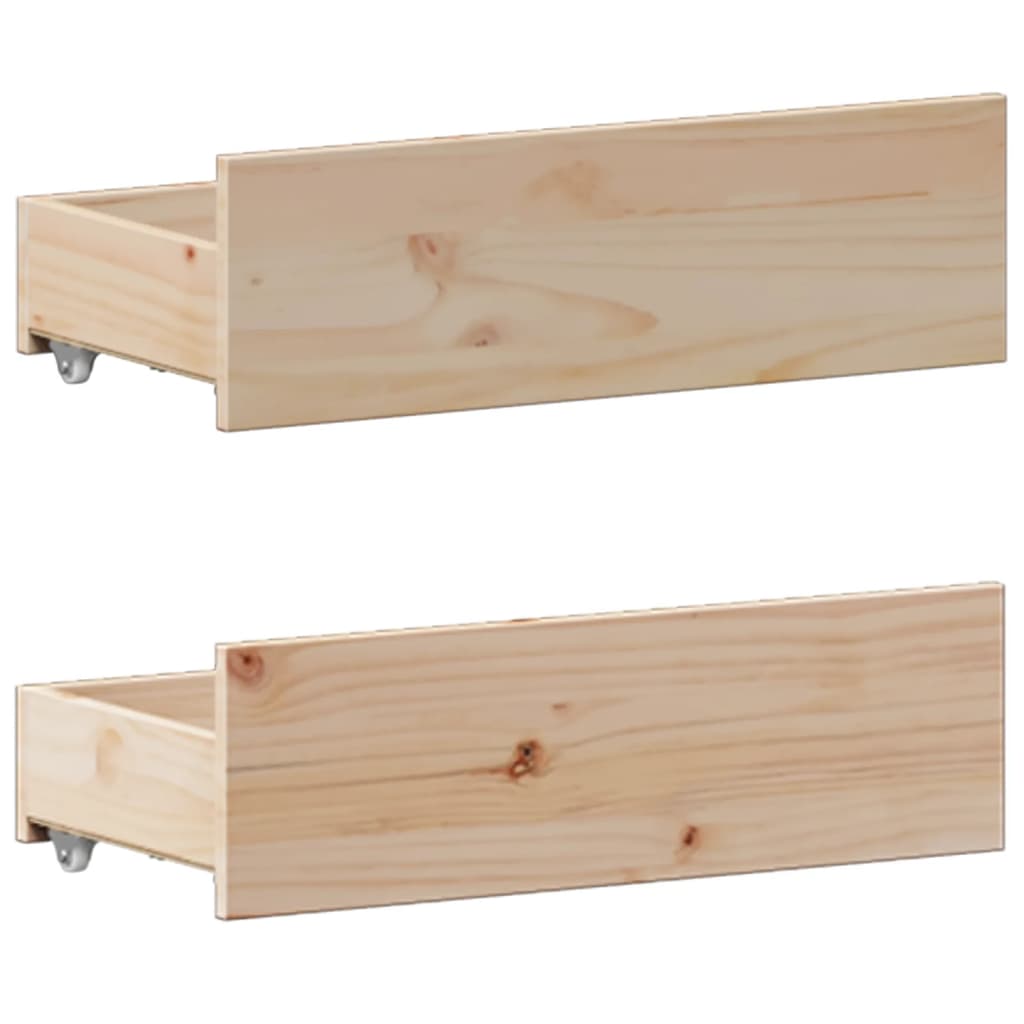 Lit bibliothèque sans matelas 135x190 cm bois de pin massif - XIOS