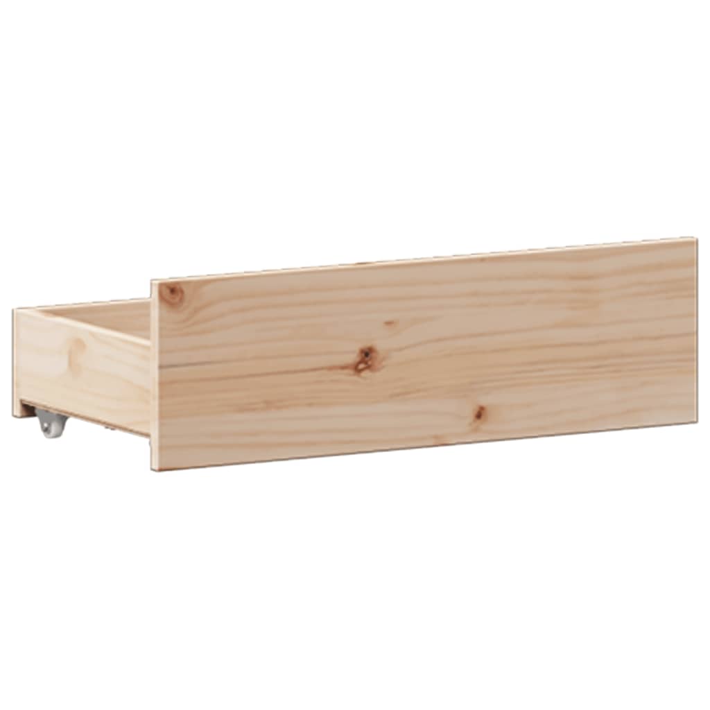Lit bibliothèque sans matelas 135x190 cm bois de pin massif - XIOS