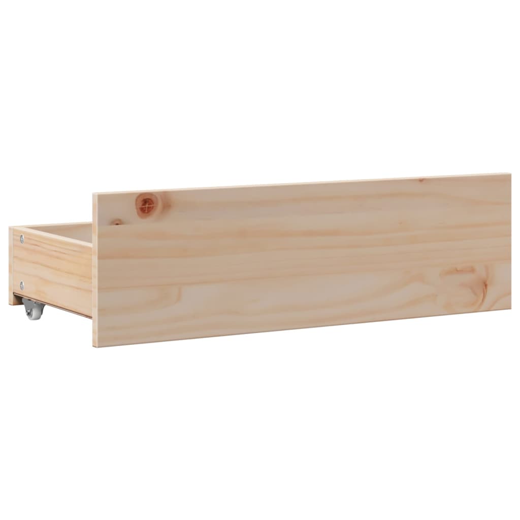 Lit bibliothèque sans matelas 75x190 cm bois de pin massif - XIOS