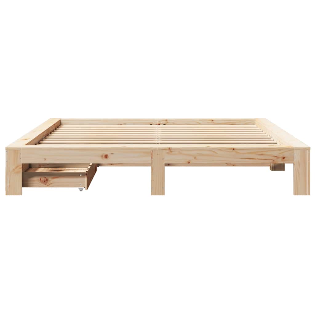 Cadre de lit sans matelas 200x200 cm bois massif de pin - XIOS