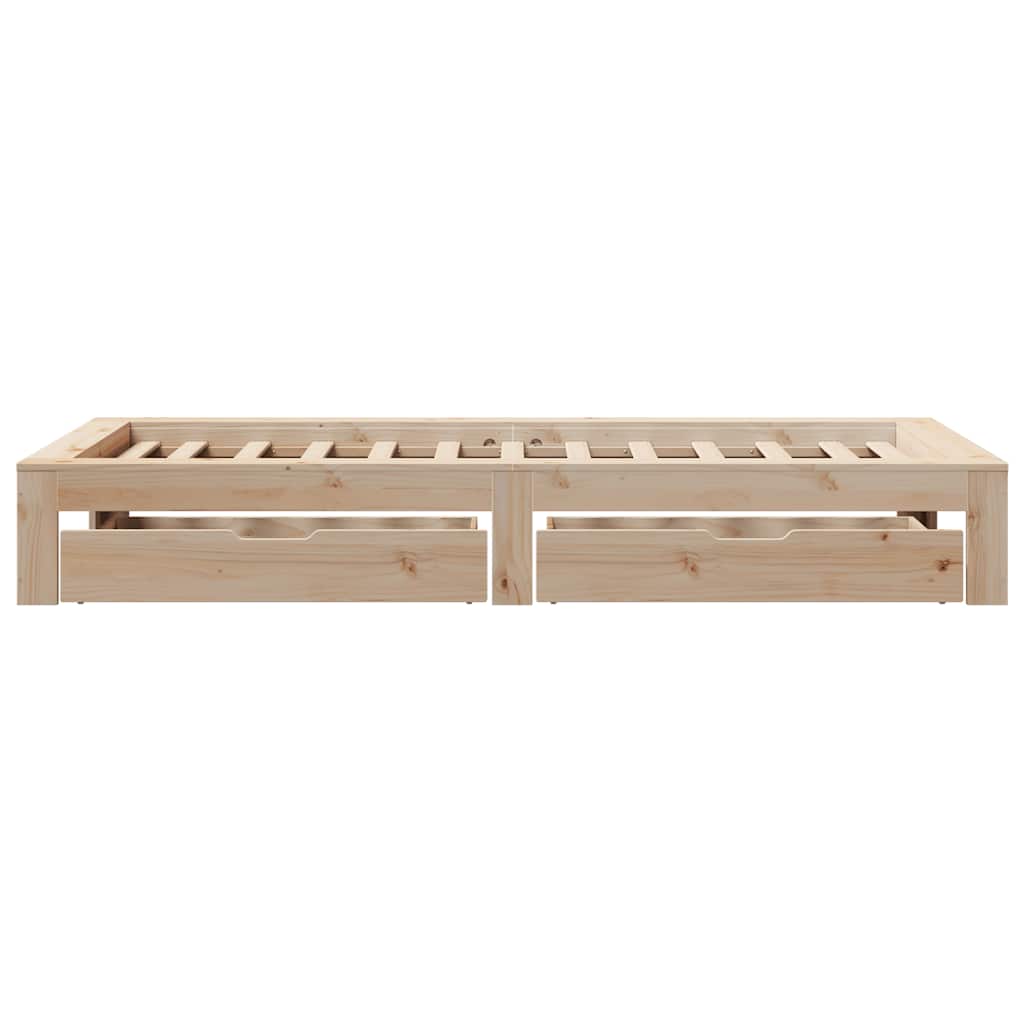 Cadre de lit sans matelas 90x200 cm bois de pin massif - XIOS