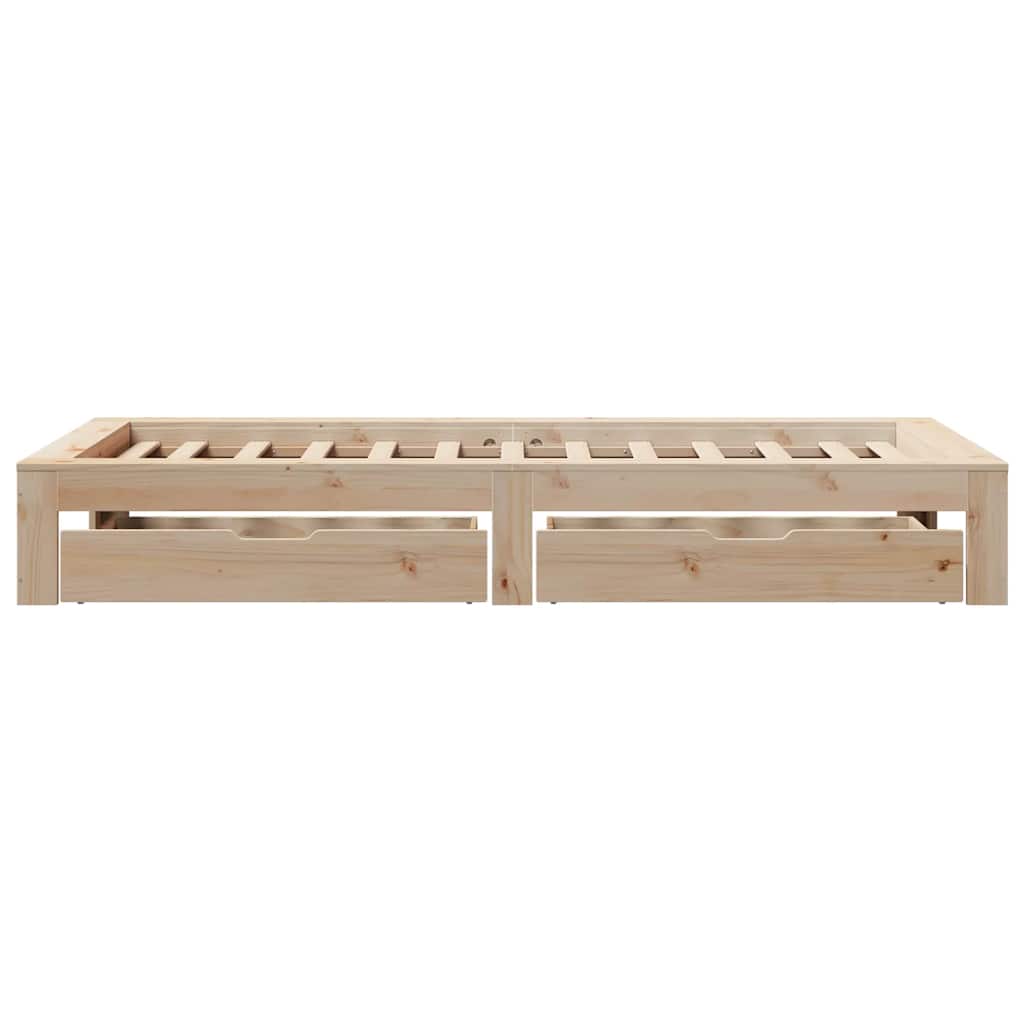 Cadre de lit sans matelas 75x190 cm bois de pin massif - XIOS