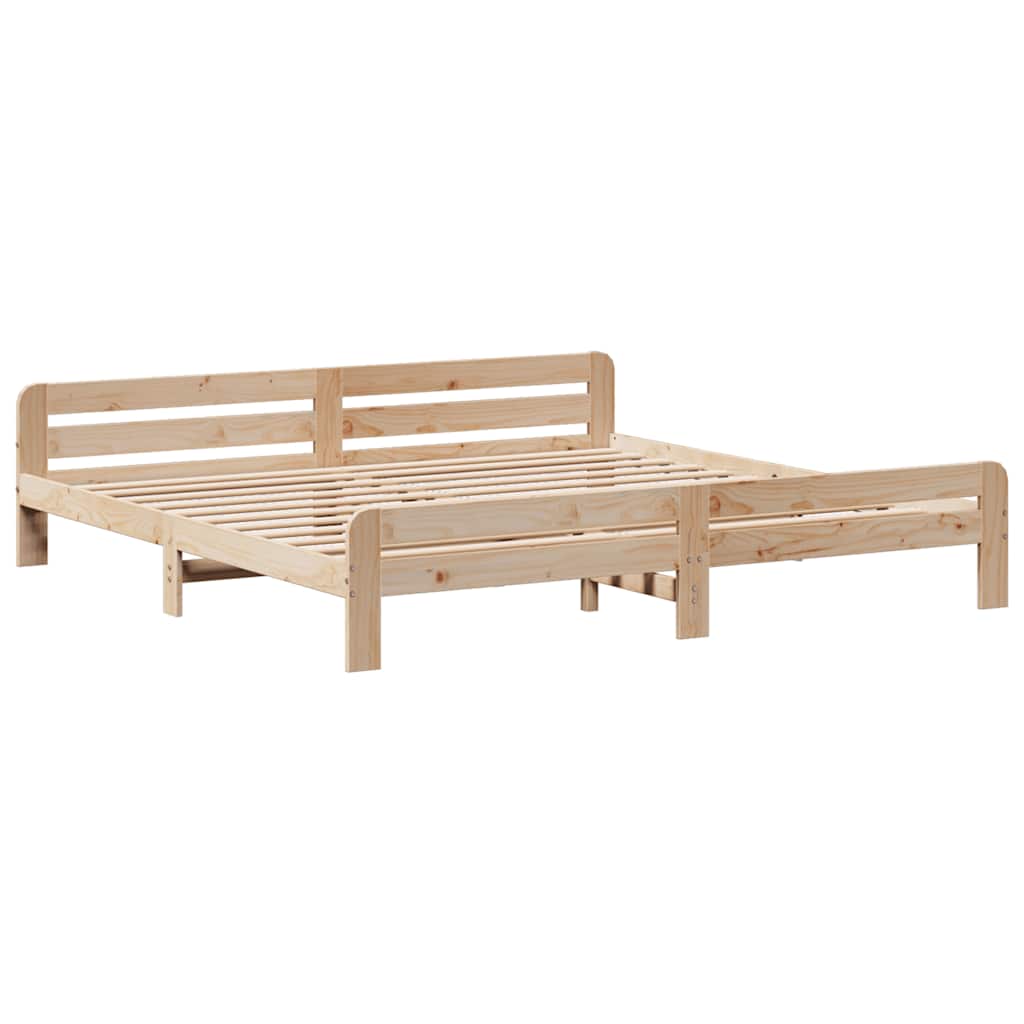 Cadre de lit sans matelas 200x200 cm bois massif de pin - XIOS