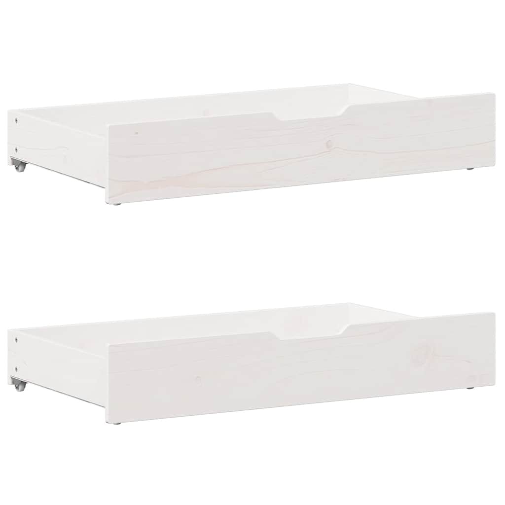 Cadre de lit sans matelas blanc 120x190 cm bois de pin massif - XIOS