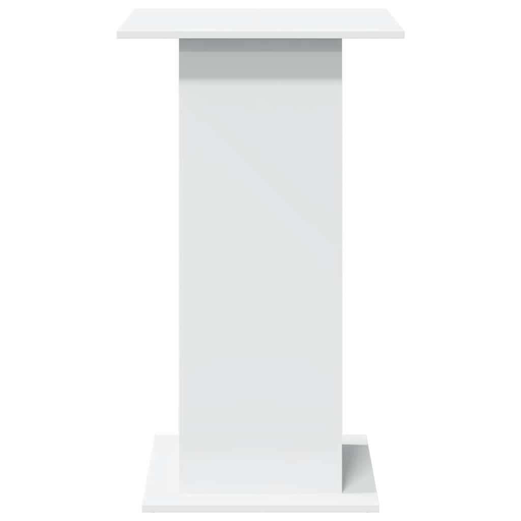 Table de bar avec rangement blanc 60x60x102cm bois d’ingénierie