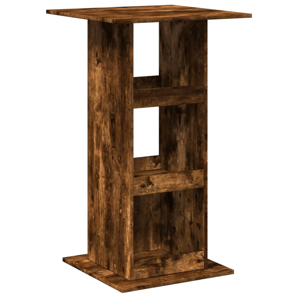 Table de bar avec rangement chêne fumé bois d’ingénierie - XIOS