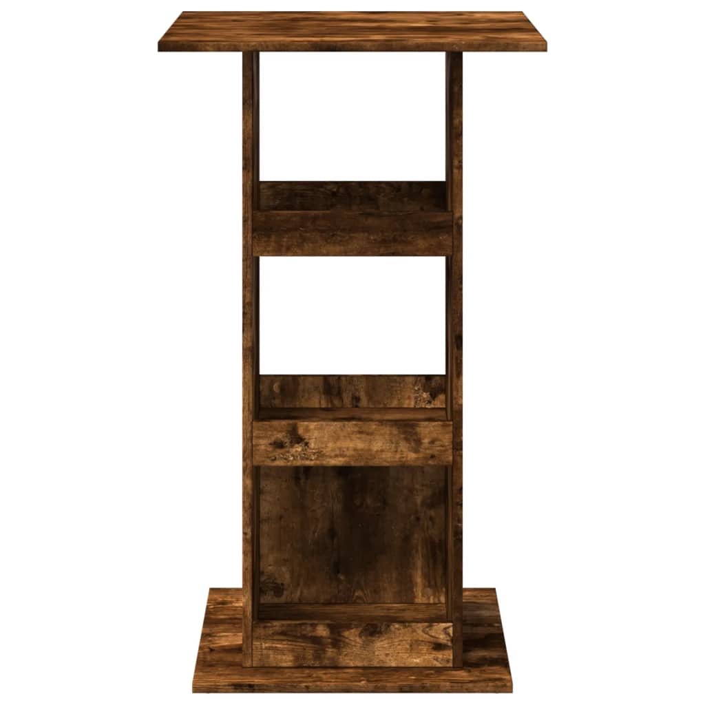 Table de bar avec rangement chêne fumé bois d’ingénierie - XIOS