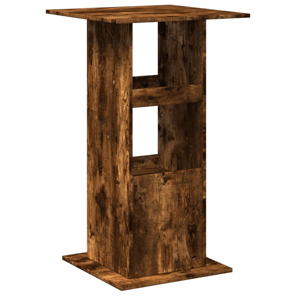 Table de bar avec rangement chêne fumé bois d’ingénierie - XIOS