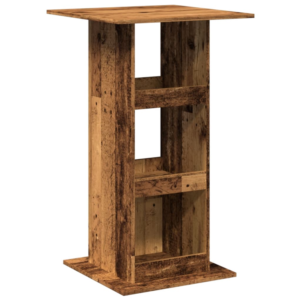 Table de bar avec rangement vieux bois bois d’ingénierie - XIOS