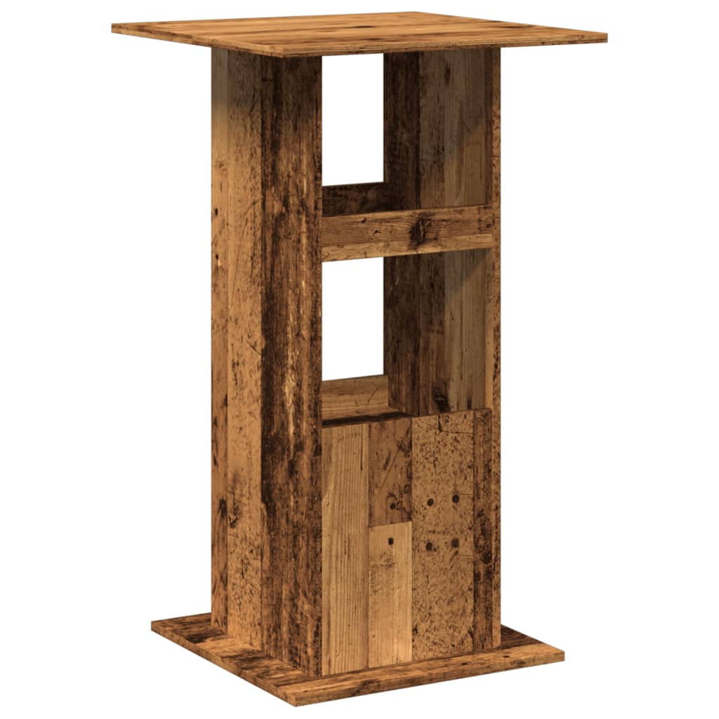 Table de bar avec rangement vieux bois bois d’ingénierie - XIOS