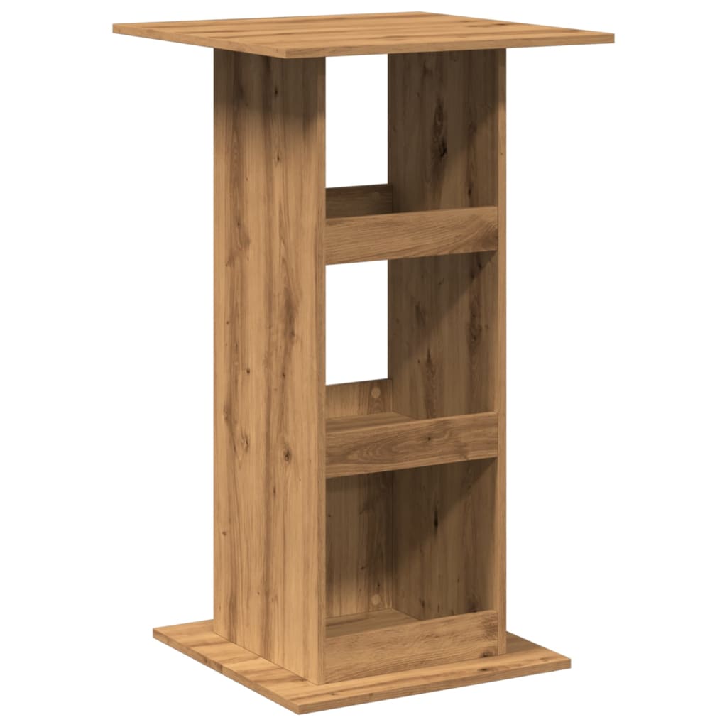 Table de bar avec rangement chêne artisanal bois d’ingénierie - XIOS