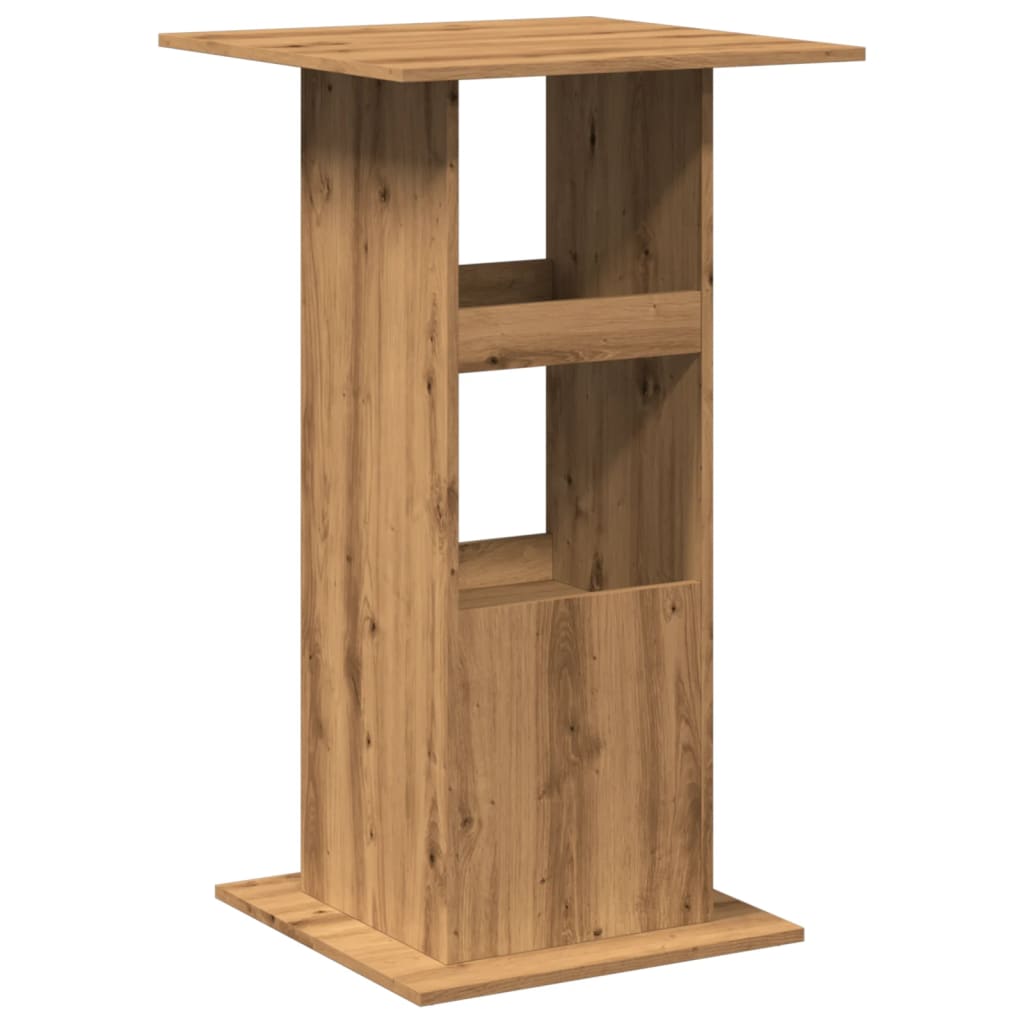Table de bar avec rangement chêne artisanal bois d’ingénierie - XIOS