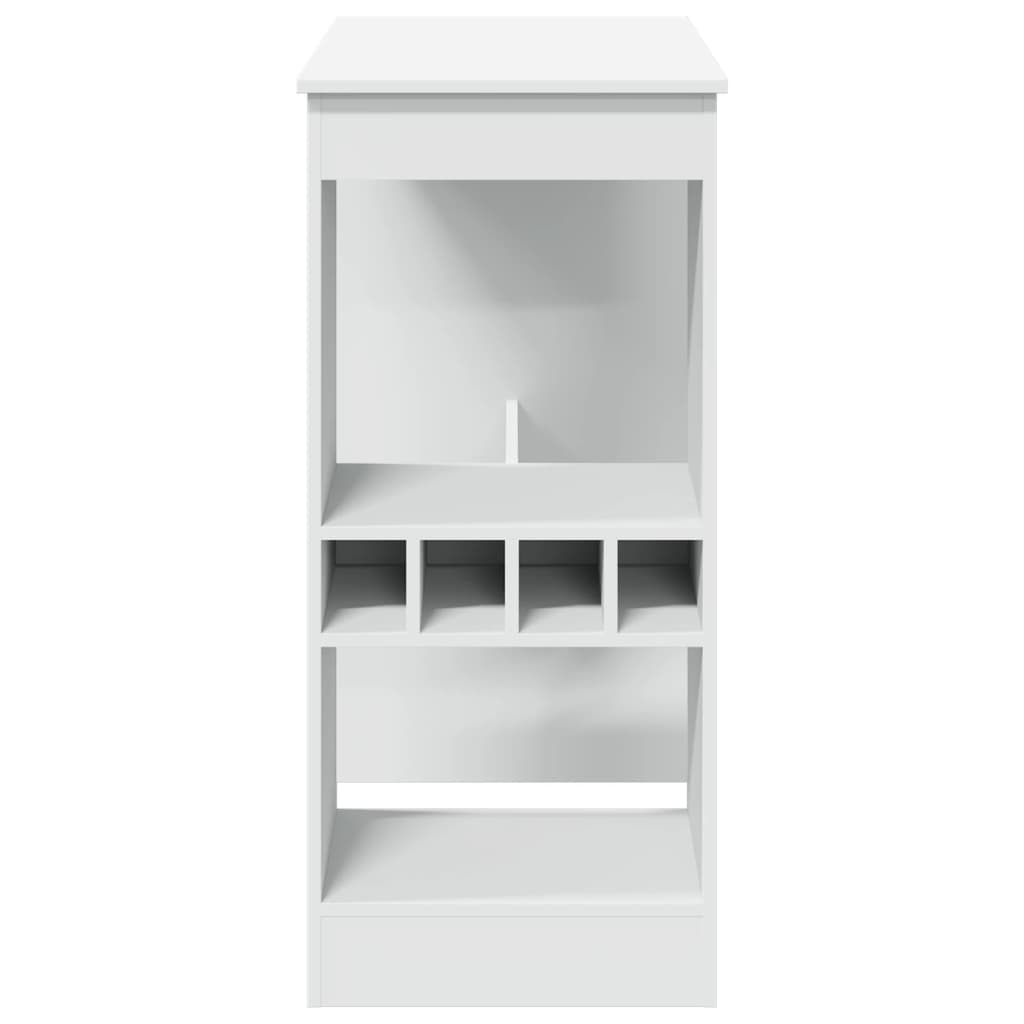 Table de bar avec étagères blanc bois d'ingénierie - XIOS