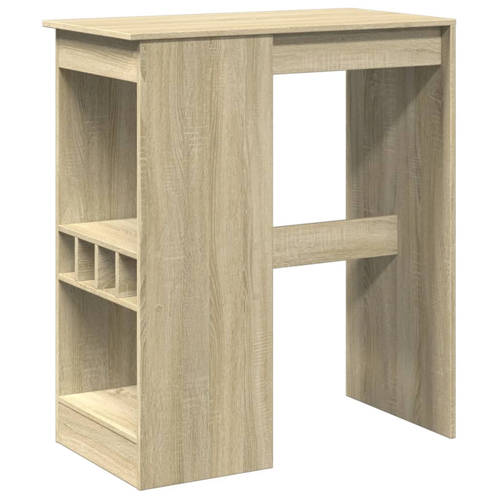 Table de bar avec étagères chêne sonoma bois d'ingénierie - XIOS